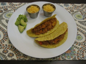 These delicious lentil tacos are only 250 calories for a serving of two tacos, filled with 13g of protein and 9g of fiber. Oh, and did I say delicious? Becasue they are!